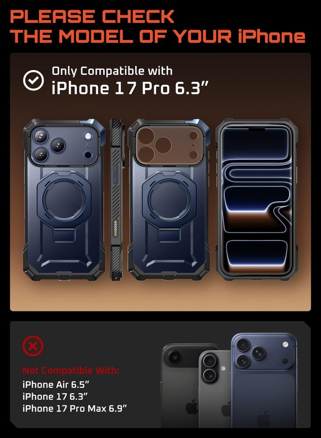 سوبكيس جراب SUPCASE لهاتف iPhone 17 Pro مع حامل (قبضة Unicorn Beetle)، [غطاء للتحكم في الكاميرا] [متوافق مع MagSafe] [حماية من السقوط بدرجة عسكرية] جراب هاتف مغناطيسي شديد التحمل، أزرق سماوي - Image 2