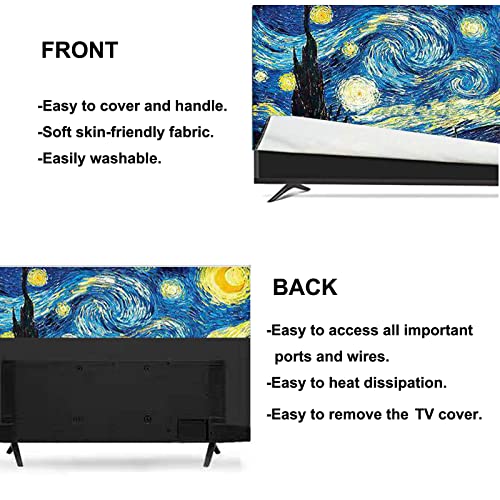 ALHBEJT TV Display Protector - Waterproof, Weatherproof & Dust-Proof for Flat Screen TVs (Starry Sky, 50-52inch) - Image 3