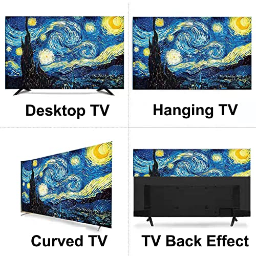 ALHBEJT TV Display Protector - Waterproof, Weatherproof & Dust-Proof for Flat Screen TVs (Starry Sky, 50-52inch) - Image 2
