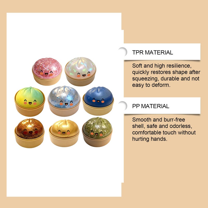 GIOIO 2026 Glitter Dumpling Squishy Stress Relief Soft Squeeze Decompression Dough Box Color I - Image 5