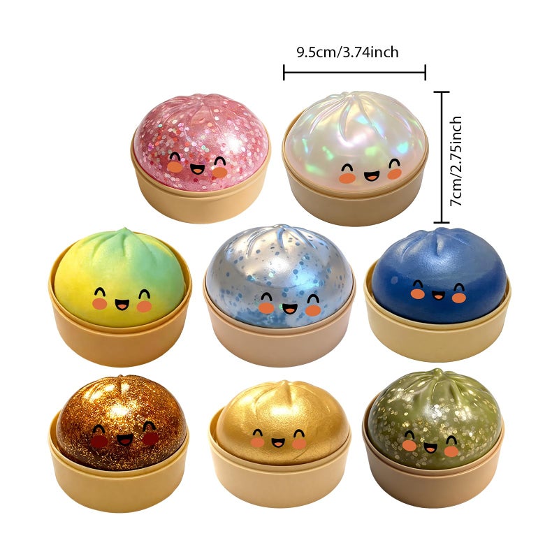 GIOIO 2026 Glitter Dumpling Squishy Stress Relief Soft Squeeze Decompression Dough Box Color I - Image 3