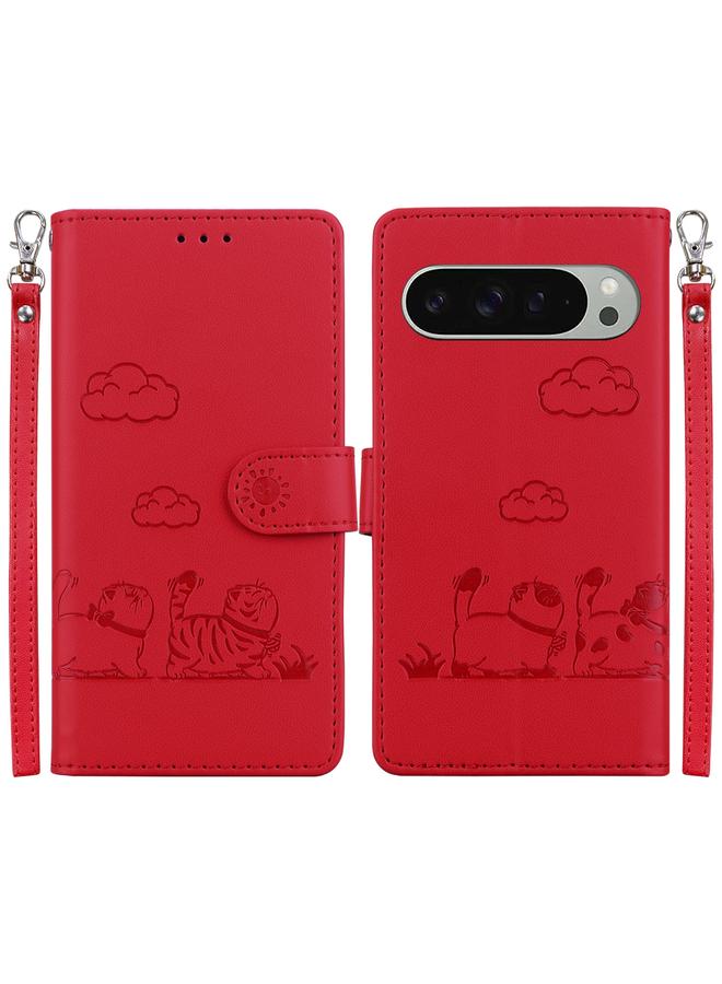 Zaboon Case For Google Pixel 9 / 9 Pro Cute Cats RFID Leather Phone Case - Image 1