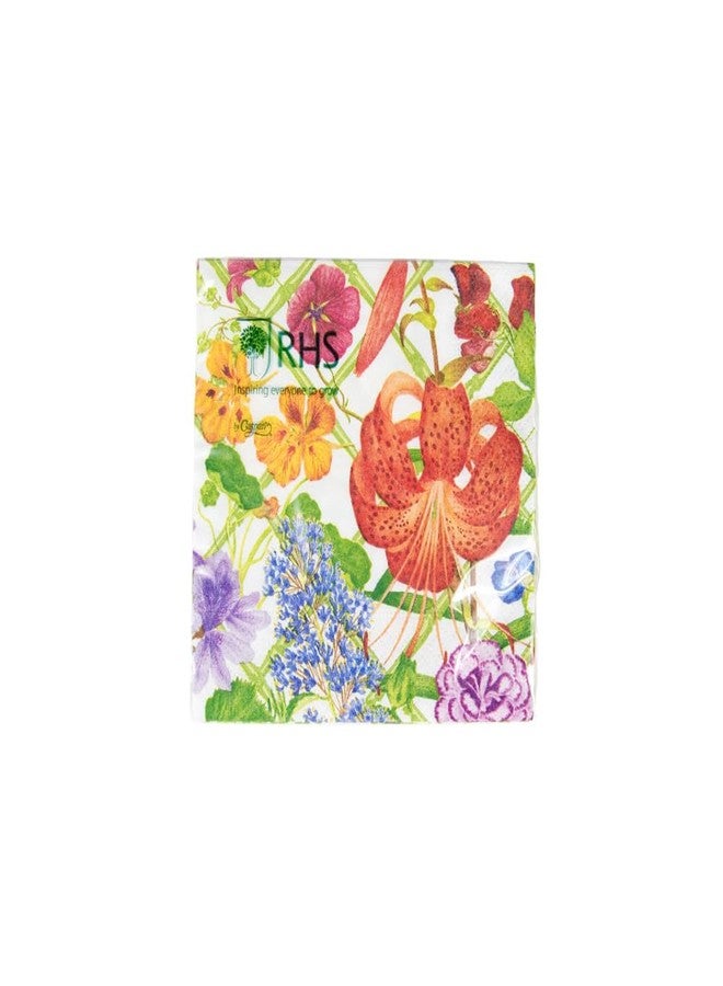 Caspari Floral Trellis Cocktail Napkins - 20 Per Package - Image 5