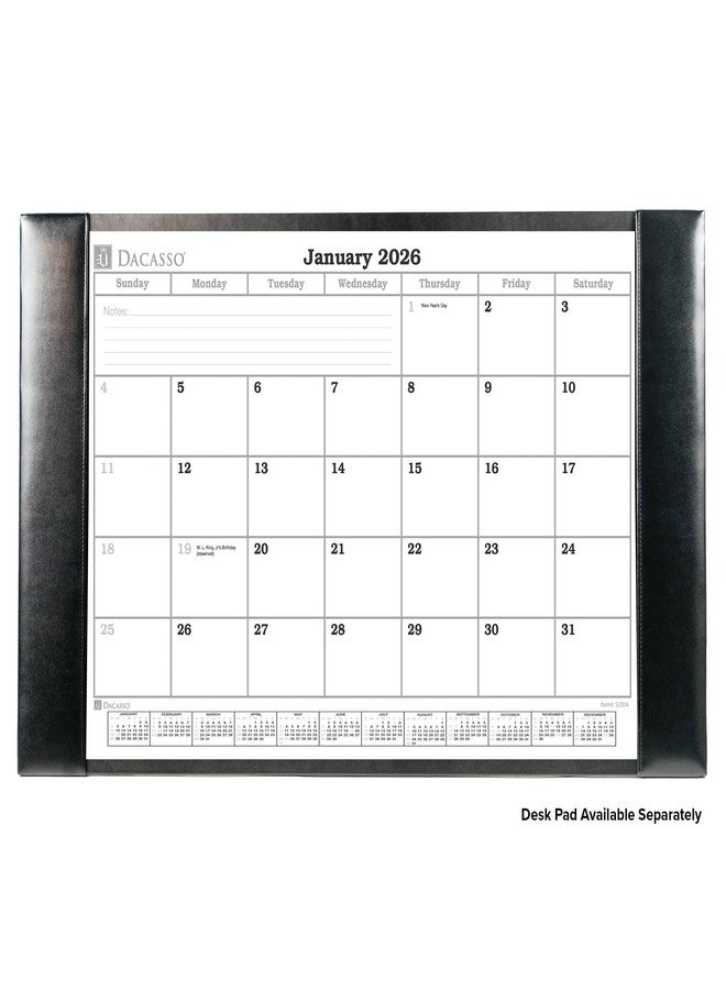 Dacasso 2026 Desk Pad Monthly Calendar Refill/Insert, 28.75" x 16.75", Dacasso (S2004 / S2004-O) - Image 2