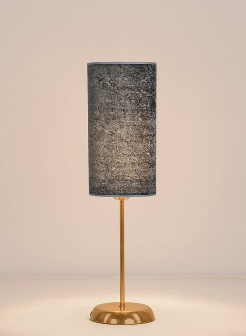 Petit Tavolo Gold Table Lamp - Grey (Velvet)