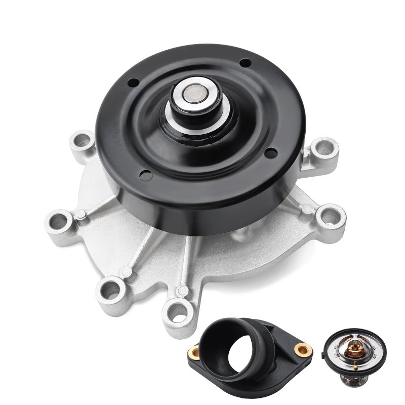 YBDDZH Water Pump Thermostat Kit Compatible with Aspen & Dodge Dakota Durango Nitro RAM 1500 Pickup & Commander Grand Cherokee Liberty & Raider RAM 1500 Dakota 3.7L 4.7L Engine OE AW7163 1204350 68045797AA - Image 1