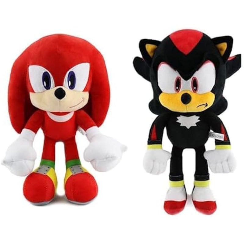 Sonic Plush Doll,The Hedgehog 2 The Movie Knuckles Toy, Shadow Stuffed Animals Plush Pillow, Gift for Kids (2Pcs StyleA) - Image 1