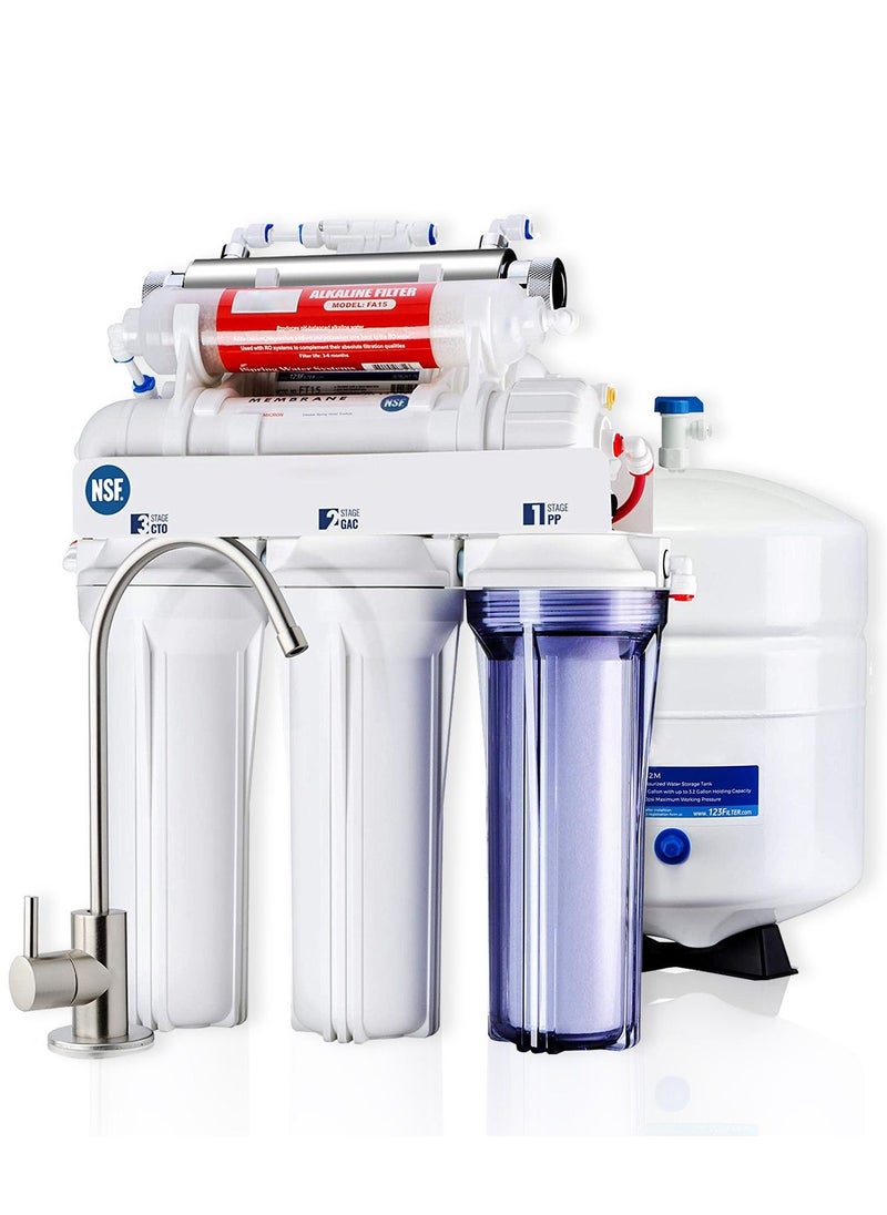 Generic AquaCafe GER50-7s Under Sink Water Filter, Reverse Osmosis UV Mineralization 50 GDP,  Reduces 99% of Chlorine  - Image 3