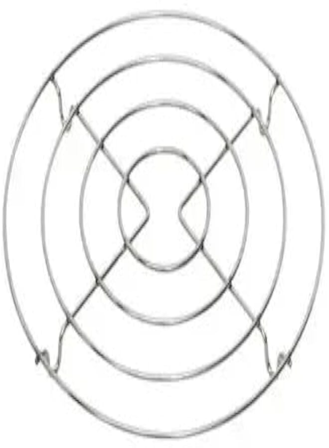 Stainless Steel Round Cooling Stand Baking Steamer Grill Fits Fryer - Racks for Hot Pots and Pans - Round Roasting Rack - Rustproof - Hot Pot Cooling Stand