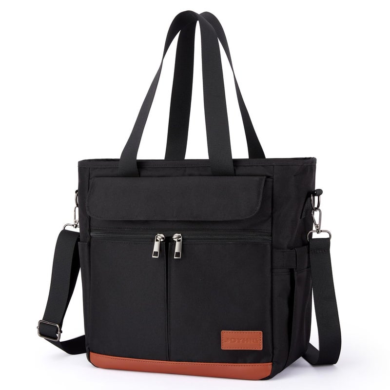 JOYHILL Lunch Bag - Insulated, Leakproof Lunch Tote with Shoulder Strap for Adults - Work, Picnic, Camping, Beach (C-BLACK) - Image 1