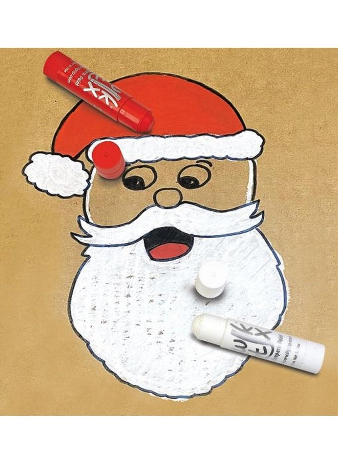 The Pencil Grip The Pencil Grip Kwik Stix Holiday Edition 12 Festive Colors Solid Tempera Paint Sticks for Xmas Crafts, Quick Drying TPG-697  - Image 2