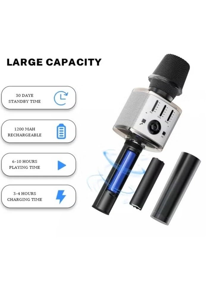 Yesido KR10 Karaoke System Portable Wireless Speaker & Microphone for Music & Singing – Bluetooth, High-Quality Sound, Rechargeable, Perfect for Parties, Home Use & Outdoor Entertainment - Image 3