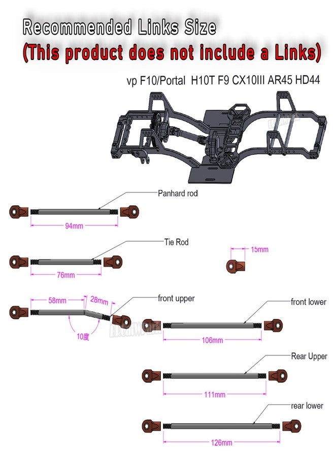 طقم ترقية هيكل سيارة التحكم عن بعد من ألياف الكربون من BRCatWPark، مناسب لسيارات SCX10 وSCX10 II وCapra 1.9 UTB بمقياس 1/10 وغيرها من سيارات التحكم عن بعد التي يتم بناؤها يدويًا، يتضمن طقم هيكل ناقل حركة أمامي، ودعامة تثبيت هيكل الكابينة، بألوان متعددة. - Image 3
