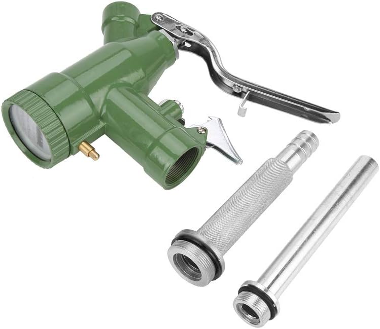 Fueling Nozzle for Gasoline Kerosene and Hydraulic Oil with Integrated Horizontal Spiral Vane Flow Meter - Portable Measuring Fuel Gun for Industrial Management - Image 1