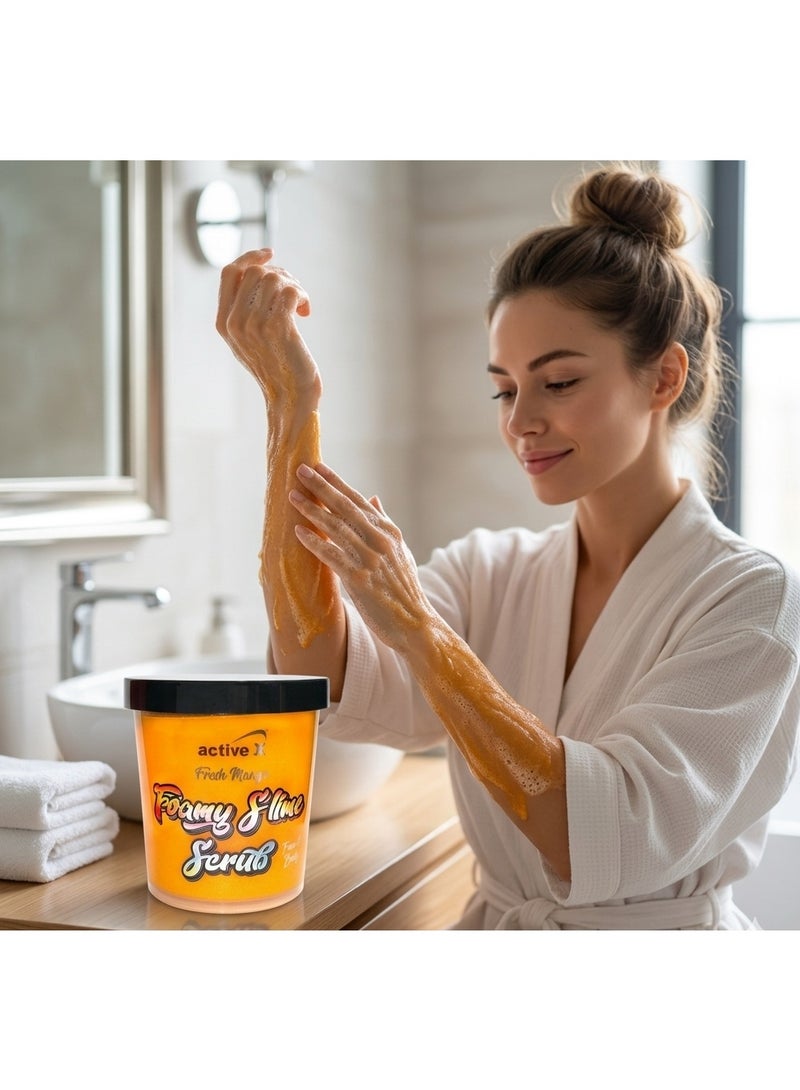 Foamy Slime Scrub Fresh Mango- Silky Smooth & Radiant skin with the fun texture of a slime - 800 g - Image 2