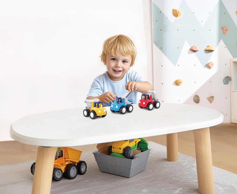 Hola Construction Cement Mixer Truck Toy for Toddlers – Friction Powered Vehicle with Spinning Drum - Image 3