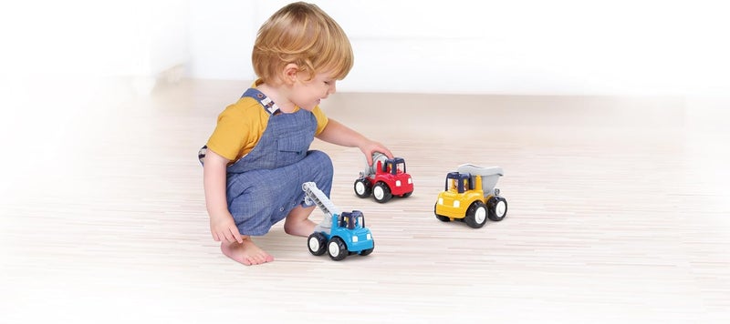 Hola Construction Cement Mixer Truck Toy for Toddlers – Friction Powered Vehicle with Spinning Drum - Image 2