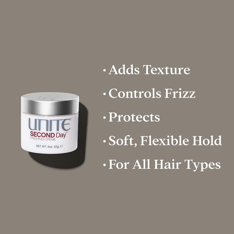 Unite SECOND DAY Finishing Cream - Weightless Hair Styling Cream for Instant Texture and Volume - Image 3
