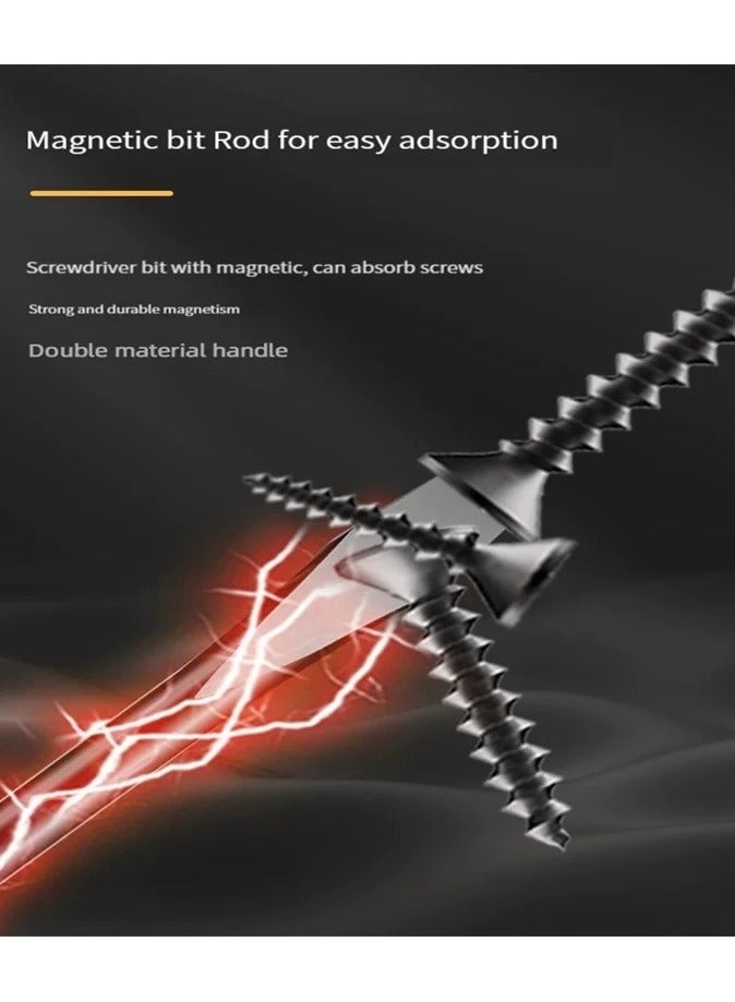 Deli HT1206 Screwdriver Slotted Cross Household Soldering Vanadium Alloy Steel Driver Strong Magnetic 150mm #BLACK - Image 2