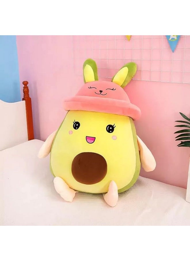 AVSHUB Soft Cute Avocado With Cap Pillow Cuddle Hug-Able Super Soft Toys Stuffed Plush Doll Toy Fits For Home, Office, Nursery Beds, Kids Room Super Soft Toys (Size 35 Cm)  - Image 2