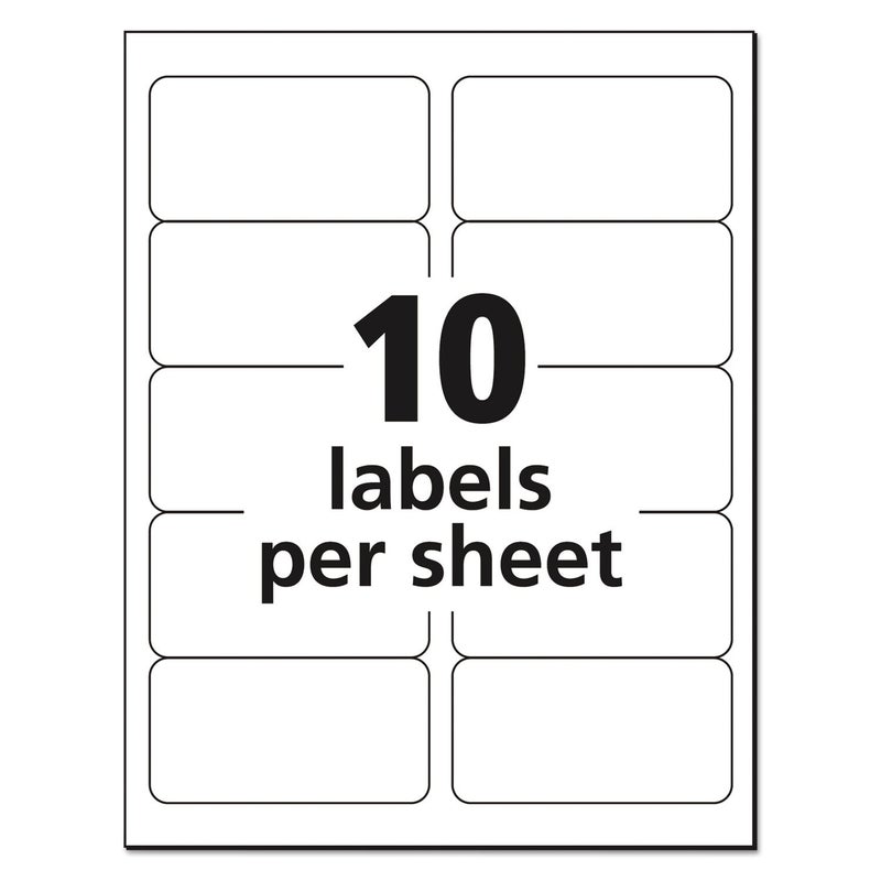 Avery 18163 Shipping Labels with TrueBlock Technology, Inkjet, 2 x 4, White, 100/Pack - Image 3