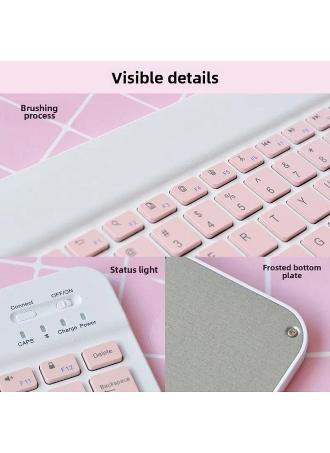Bluetooth Keyboard For IPad Tablet PC Wonderful Control Keyboard Mobile Phone Wireless Bluetooth Keyboard Mouse Suit Cross Border-Color:Dual-mode Charging Mouse (bluetooth + 2.4g)-Product Type:Purple - Image 3