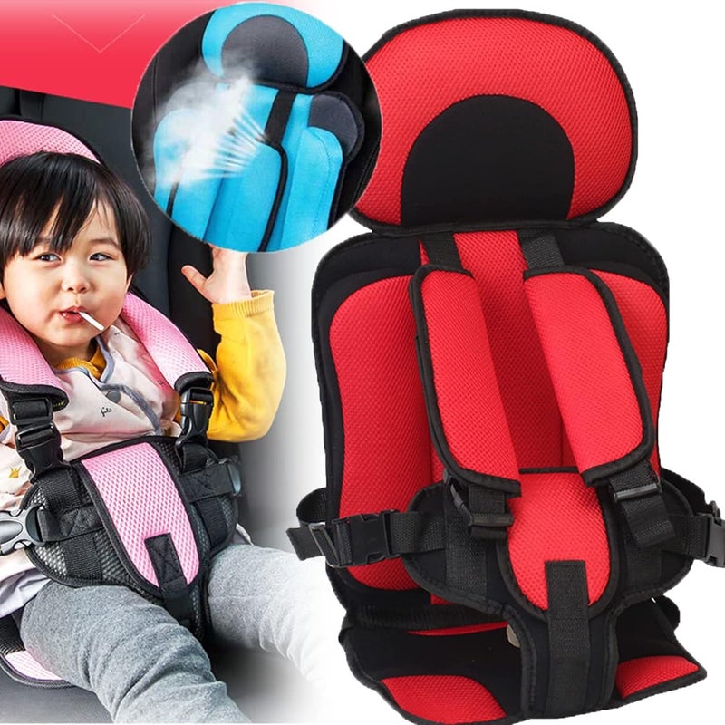 2023 New Auto Child Safety Seat Simple Car Portable Seat Belt, 0\u201312 Years Old Car Seatbelt Protector (Red,Small)