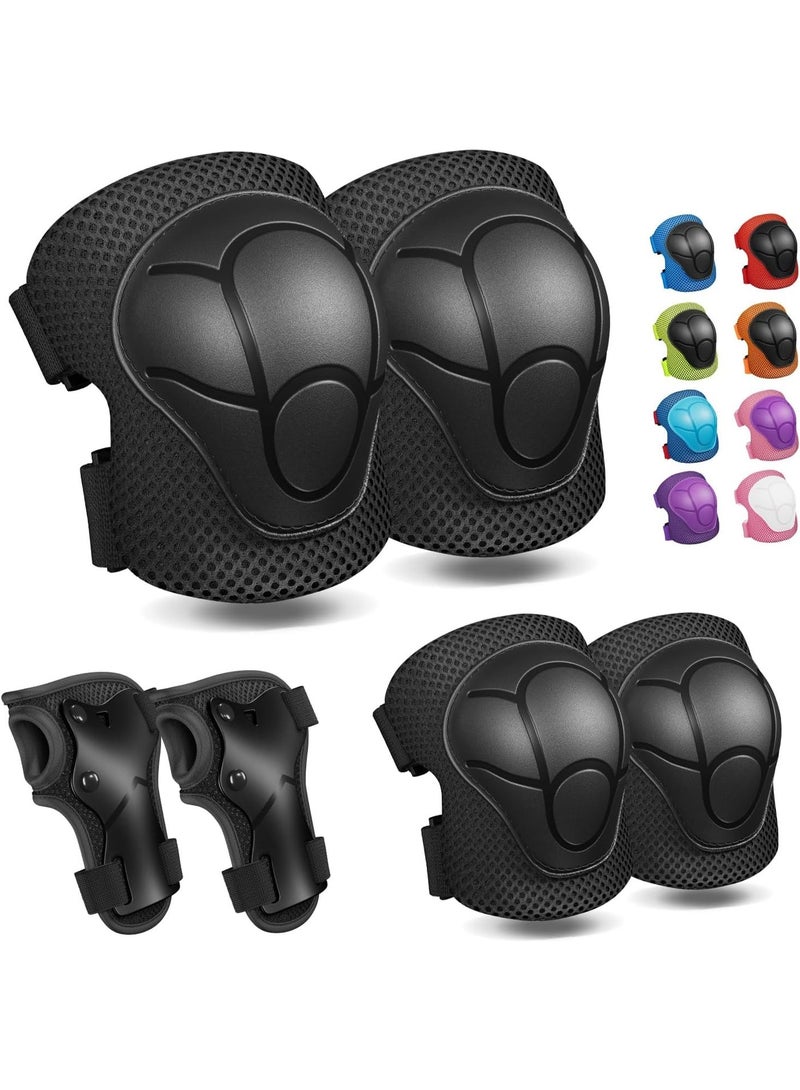 Knee Pads for Kids Kneepads and Elbow Pads Toddler Protective Gear Set Kids Elbow Pads and Knee Pads for Girls Boys with Wrist Guards 3 in 1 for Skating Cycling Bike Rollerblading Scooter - Image 1