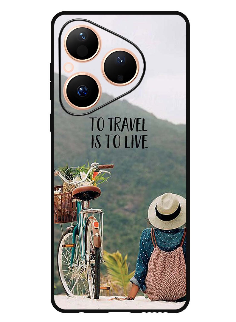 Theodor Case Compatible with Huawei Pura 80 6.6 Inch Protection Shockproof Bumper Cover To Travel Is To Live - Image 1