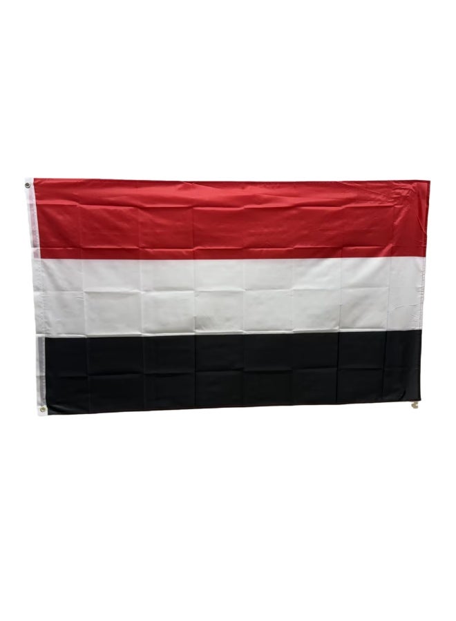 عاصفة العلم اليمني 90x150cm (3x5ft) 100٪ البوليستر مع النحاس grommets - Image 1
