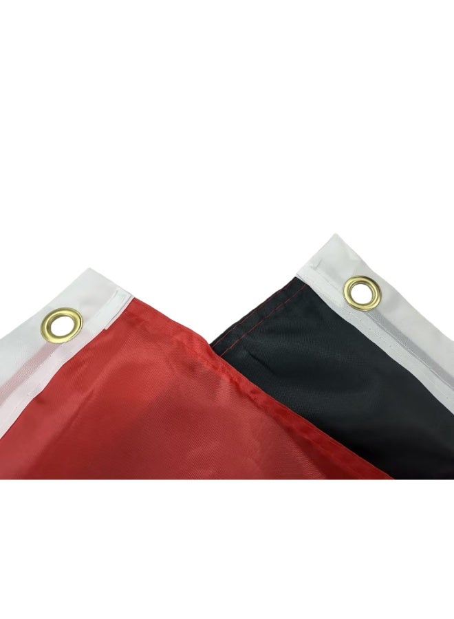 عاصفة العلم اليمني 90x150cm (3x5ft) 100٪ البوليستر مع النحاس grommets - Image 3