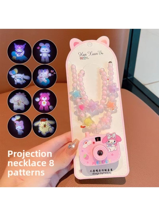 Tiktok-Style Mini Necklace Projection Camera Girl Toy Kuromi Slide Small Camera Children's Small Gift 