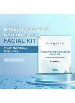 Glamveda Hyaluronic Acid Hydra Boost Facial Kit | Salon Like Glow | 6 Step Facial Kit| Sls & Paraben Free| 40Gm (Hydra Boost)  - Image 2