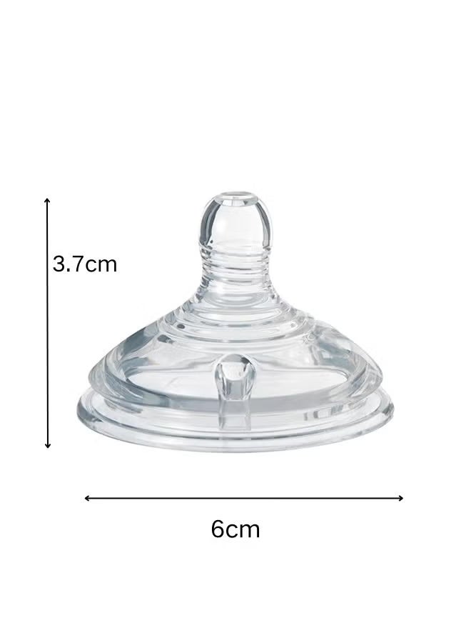 Kirecoo Pack of 3 Natural Feeding Bottle Nipple 6 Months+, for Tommee Tippee Bottle - Image 3