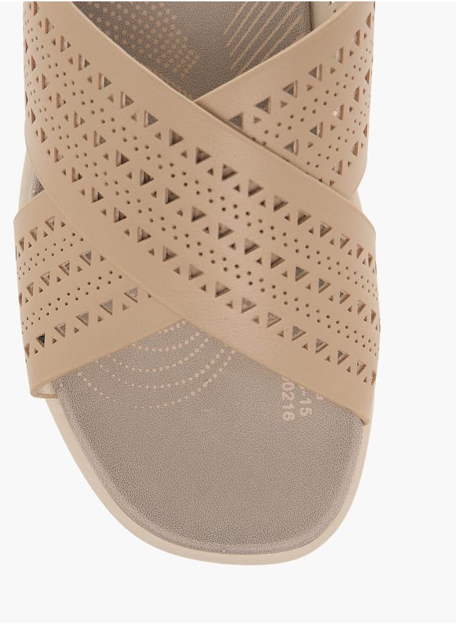 Le Confort - Women Cross Strap Slip-On Sandals - Image 1