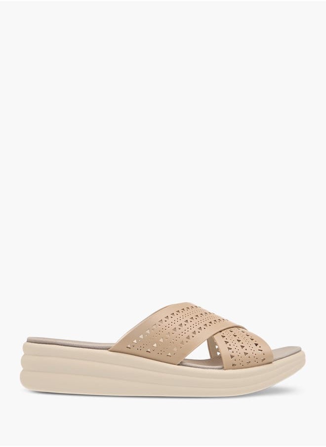Le Confort - Women Cross Strap Slip-On Sandals - Image 1