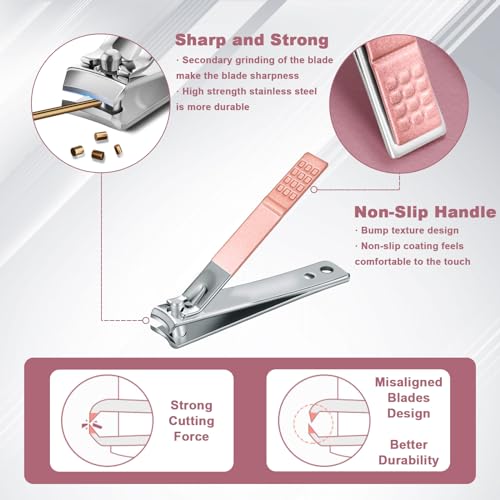 WOXVM Premium Manicure Set, 7 in 1 Professional Nail Clippers Scissors Pedicure Kit, Stainless Steel Cuticle Nail Care Tools with Luxurious Travel Case, Portable Manicure Grooming Kit Gift for Women - Image 3
