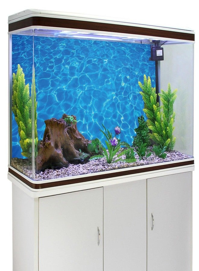 AWERT Vinyl 48x24 inches Underwater Aquarium Background Blue Ripped Water Fish Tank Background Swimming Pool Terrarium Background - Image 3