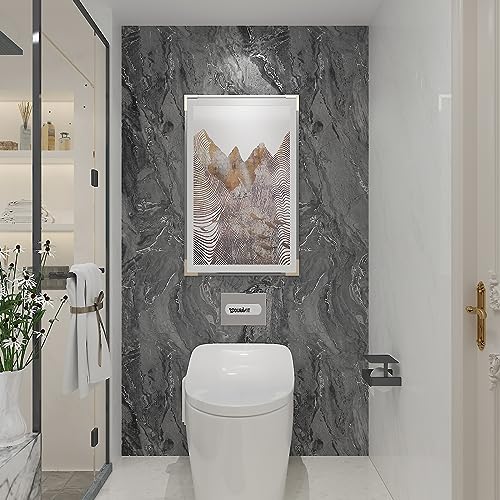 CHIHUT 17.7''x236'' Dark Grey Marble Contact Paper for Countertops Decorative Marble Wallpaper Kitchen Counter Top Peel and Stick Waterproof Removable Vinyl Countertop Wrap for Walls Cabinets Desktop - Image 2
