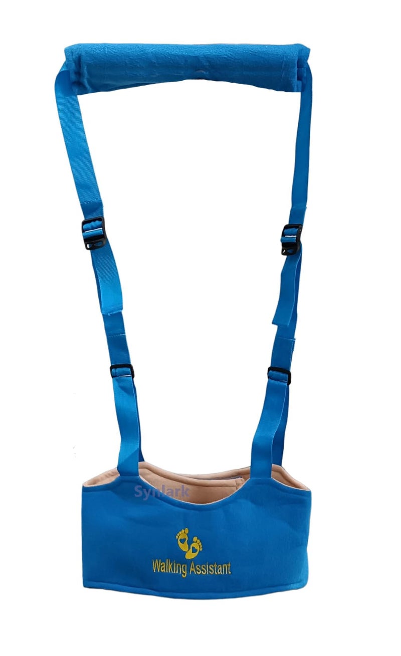Synlark® Baby Walking Harness - Handheld Kids Walker Helper - Toddler Infant Walker Harness Assistant Belt - Child Learning Walk Support Assist Trainer Tool - for 7-24 Month Old (Blue) - Image 1