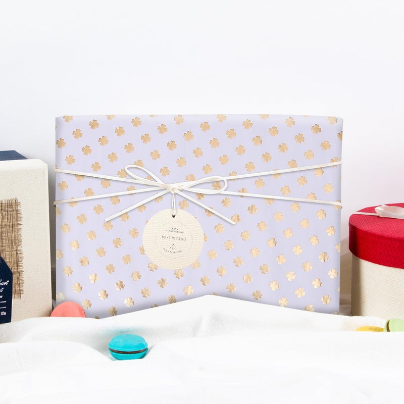 Clover Pattern Wrapping Paper 5 Sheets Set Thickened DIY Gift Decorative Paper for Birthday Book Packing - Image 5