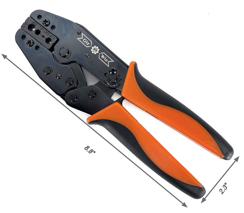 GIZWIZ Professional RF Coax Ratchet Crimp Tool RG58 RG59 RG62 RG174 .255" .187" .068" .213" G-H3A4 - Image 2