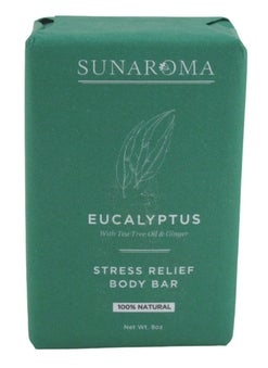 SUNAROMA Sunaroma Soap Bar Eucalyptus With Tea Tree  Ginger 8 Ounce 3 Pack 