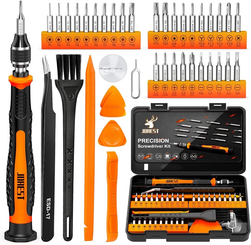 Jorest 40Pcs Small Precision Screwdriver Set with Torx Triwing Phillips, Mini Repair Tool Kit for Macbook, Computer, Laptop, PC, iPhone, PS5, Xbox, Switch, Glasses, Watch, Ring Doorbell, Electronics - Image 1