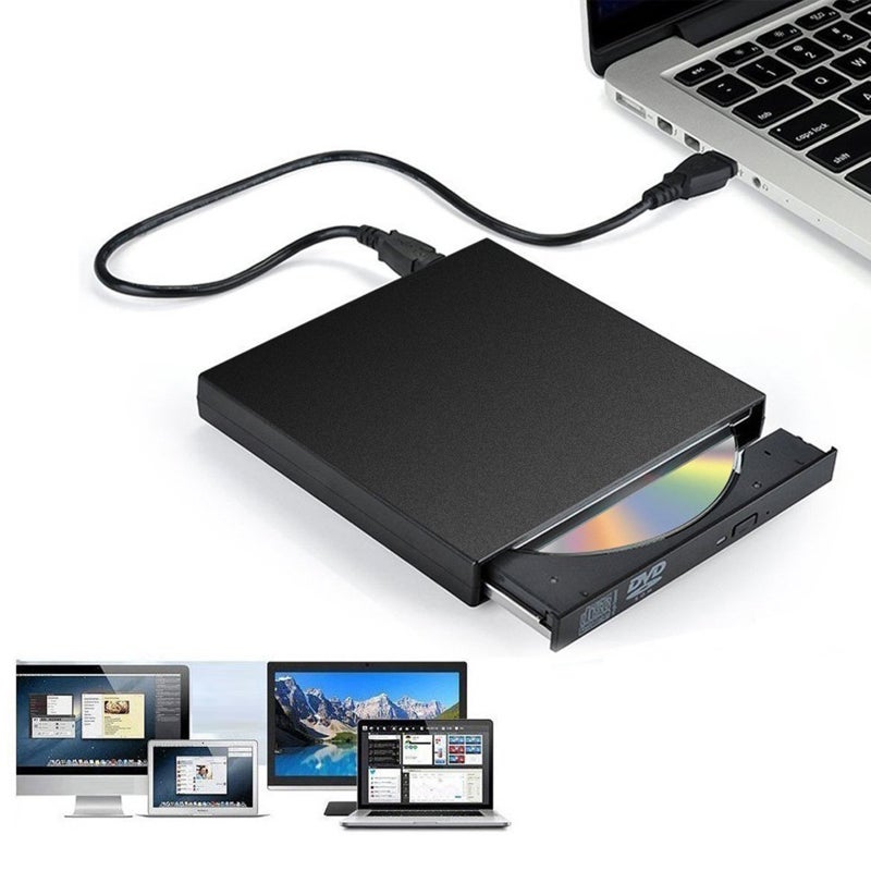 قياس الأقراص الضوئية الخارجية السميح محرر أقراص CD-RW محرر USB 2.0 مشغل مزيج DVD-RW قابل للربط والتشغيل للحواسيب المحمولة والحواسيب المحمولة الصغيرة والحواسيب المكتبية - Image 2