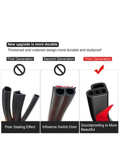 Oasisgalore L Shape Rubber Car Door Seal Strip Car Weather Stripping Self Adhesive Auto Door Soundproofing Weatherstrip for Car（52.49FT）  - Image 5