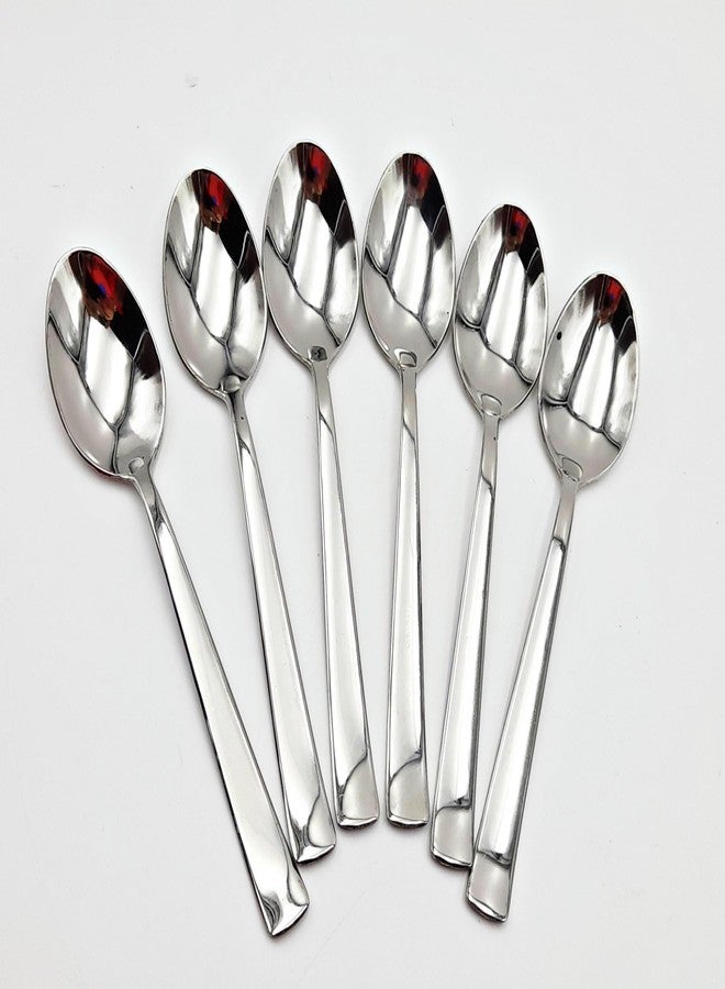 SHLINCO SHLINCO Stainless Steel Baby Spoon Set for Home/Kitchen,6 Pieces (Silver) Steel Serving Spoon Set (Pack of 6) - Image 1
