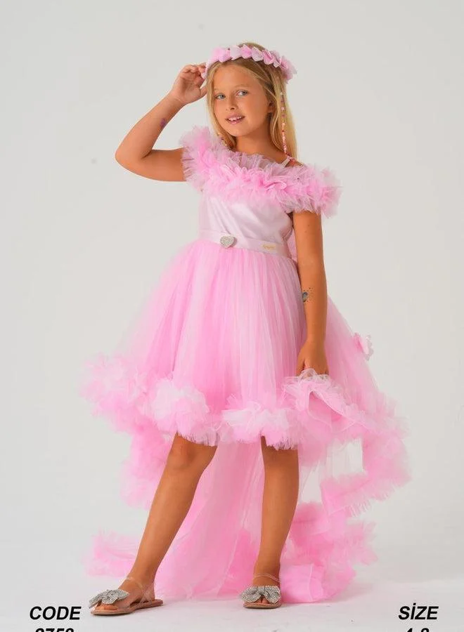 فيا بامبينو Fuchsia Dream High-Low Tulle Dress 2758