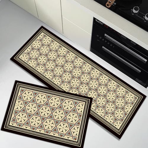 Roslen Non Slip Kitchen Mat for Floor Water-Resistant Floor Rug with Ethnic Printed Mat for Home Decor, Soft Cushioned Long Mat for Daily Use, Anti-Fatigue Runner Rug Carpet for Kitchen Sink & Laundry - Image 3