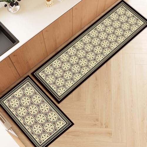 Roslen Non Slip Kitchen Mat for Floor Water-Resistant Floor Rug with Ethnic Printed Mat for Home Decor, Soft Cushioned Long Mat for Daily Use, Anti-Fatigue Runner Rug Carpet for Kitchen Sink & Laundry - Image 5